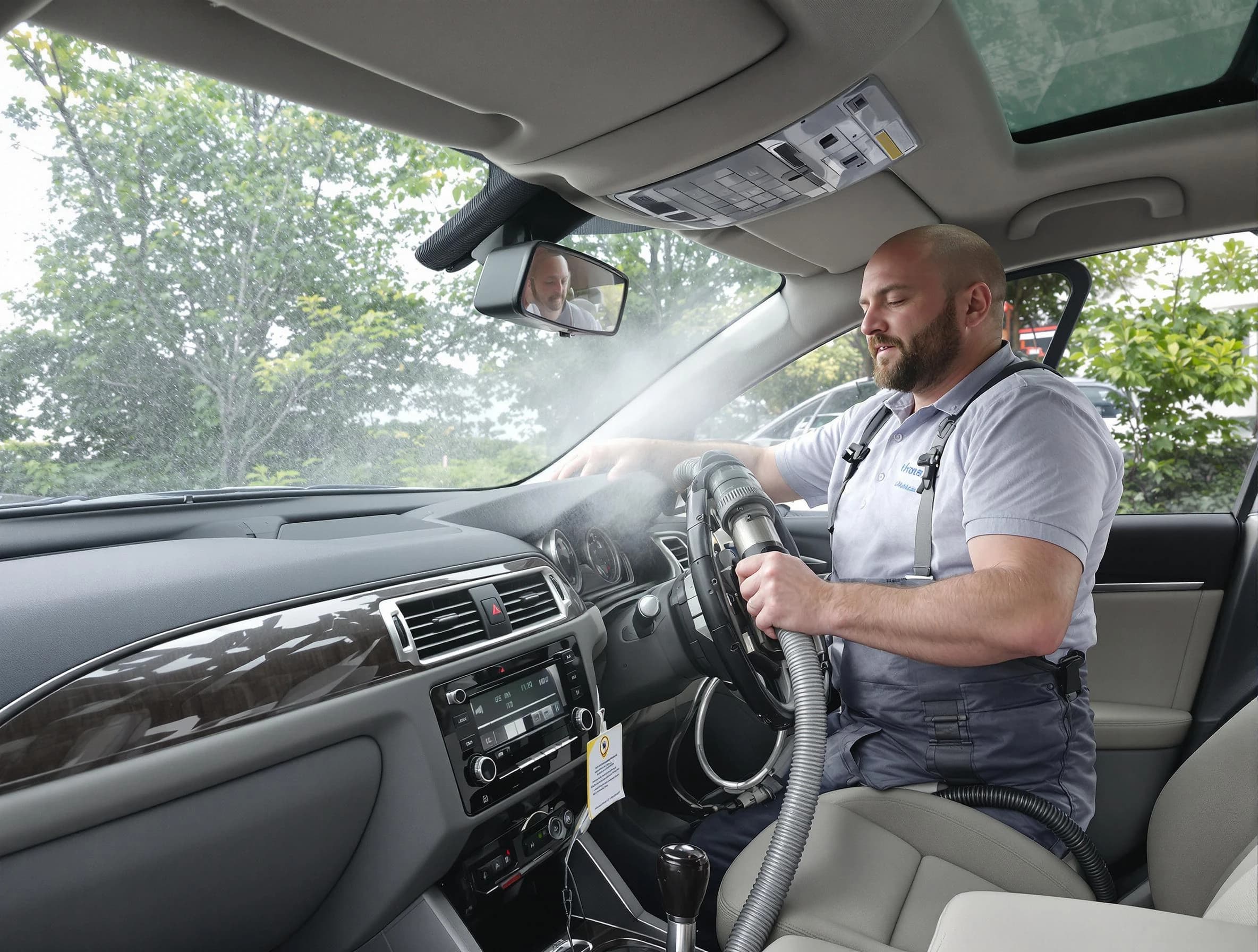 Druid Hills Air Duct Cleaning specialist performing professional car duct cleaning in Druid Hills