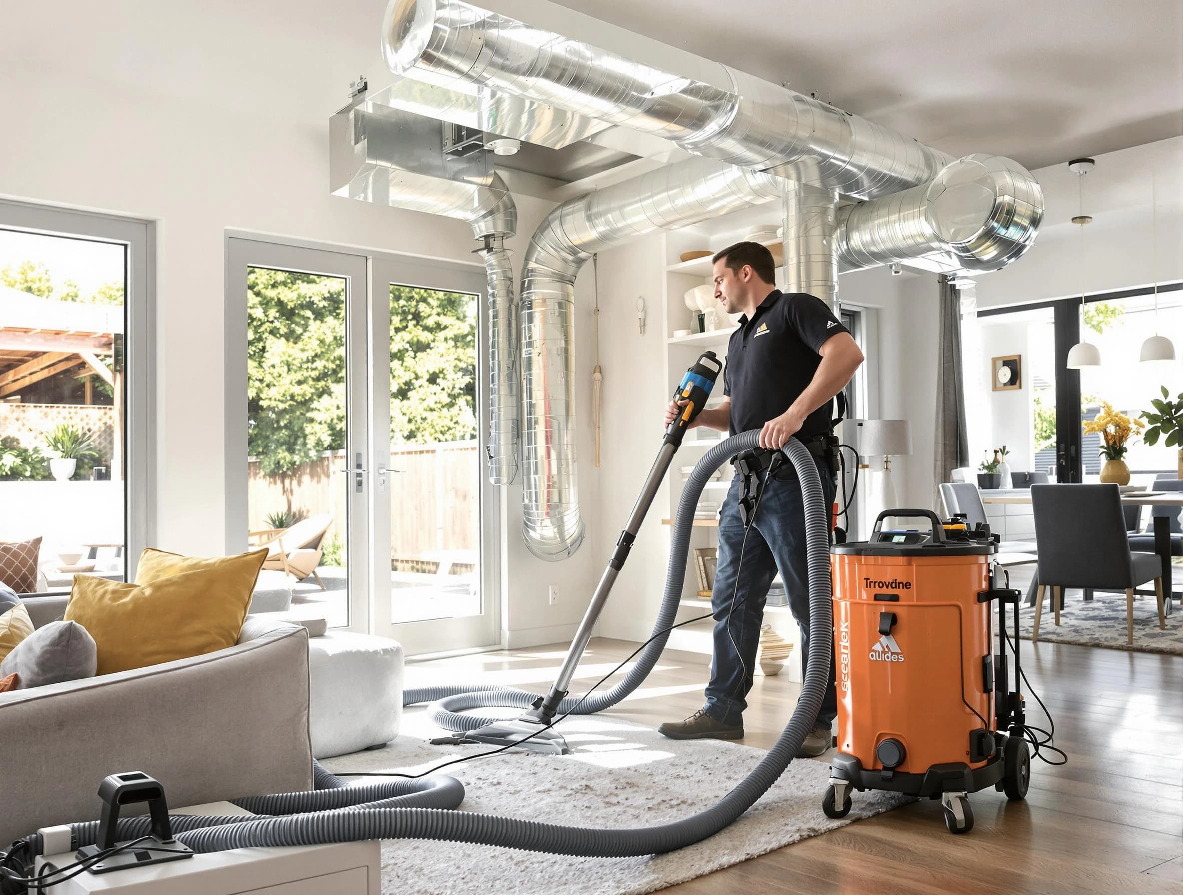 Druid Hills Air Duct Cleaning specialist performing thorough residential duct cleaning using advanced equipment in Druid Hills