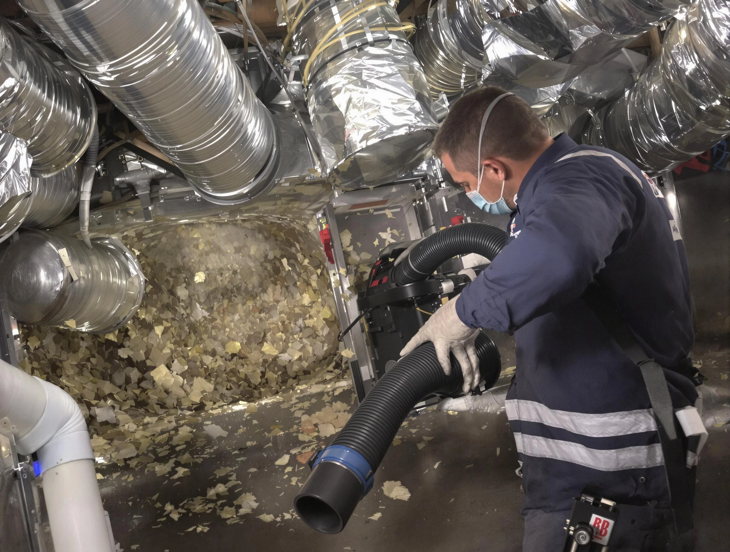 Druid Hills Air Duct Cleaning specialist operating negative pressure cleaning equipment for thorough duct maintenance in Druid Hills